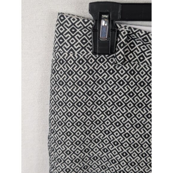 Banana Republic Pattern Hampton Pant Black & White Women's Size 4 - Picture 7 of 13